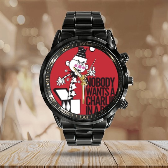 Discover Nobody wants a Charlie in a box - Rudolph The Red Nosed Reindeer - Calendar Steel Band Watch