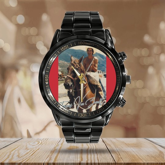 Discover Townes Van Zandt - Retro On Horse Fan Art - Townes Van Zandt - Calendar Steel Band Watch