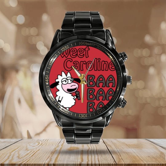 Discover Sheep Caroline - Sweet Caroline - Calendar Steel Band Watch