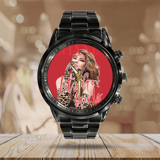 Discover Let's go girls vintage western graphic Calendar Steel Band Watch