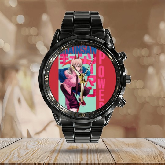 Discover Chainsaw Power Calendar Steel Band Watch