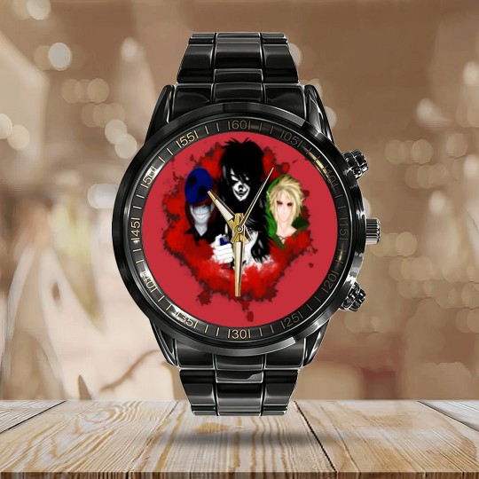 Discover Creepypasta - Creepypasta - Calendar Steel Band Watch