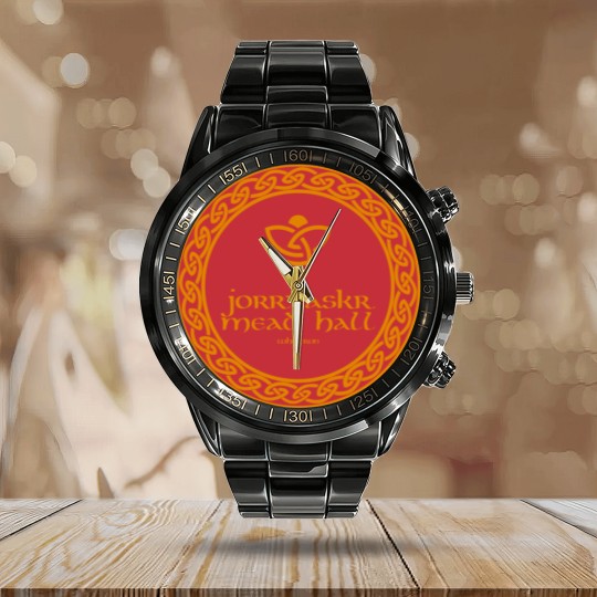 Discover Jorrvaskr Mead Hall - Skyrim - Calendar Steel Band Watch