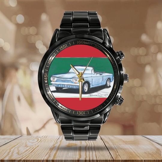 Discover Corvair Classic Calendar Steel Band Watch