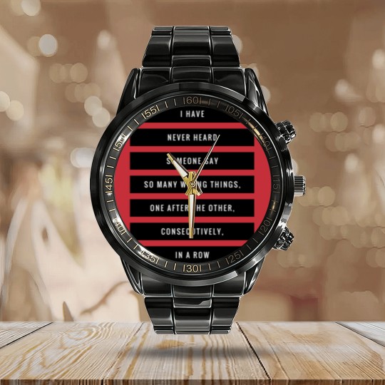 Discover So Many Bad Things Calendar Steel Band Watch