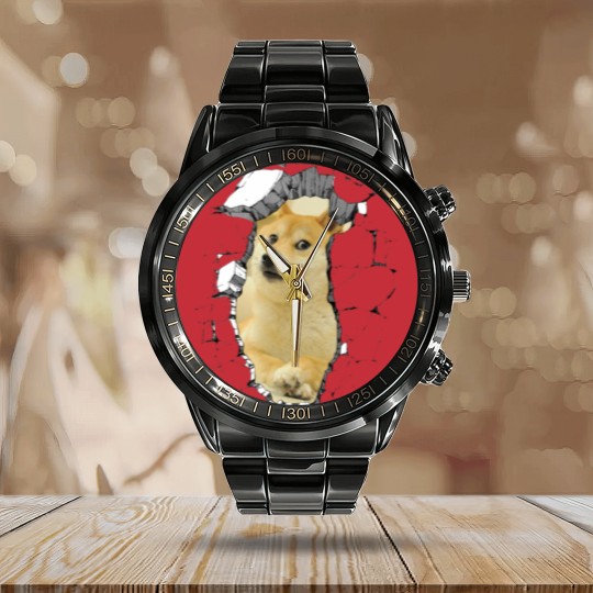 Discover Doge Calendar Steel Band Watch
