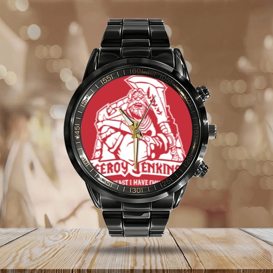 Discover Leeroy Jenkins! White - Warcraft - Calendar Steel Band Watch