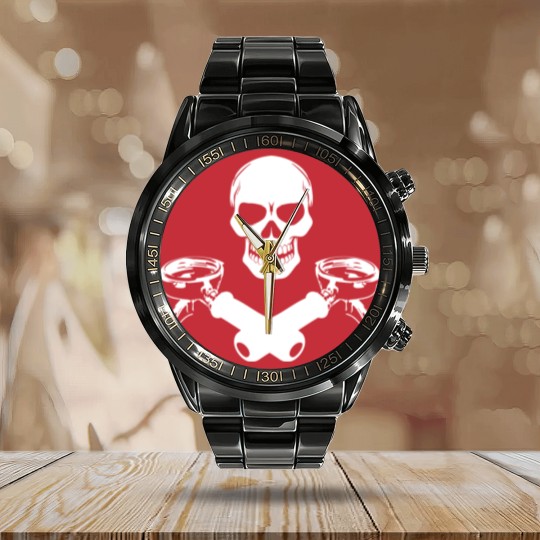 Discover Espresso Pirate Calendar Steel Band Watch