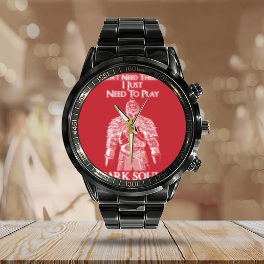 Discover Need to play Dark souls - I don't need therapy Calendar Steel Band Watch