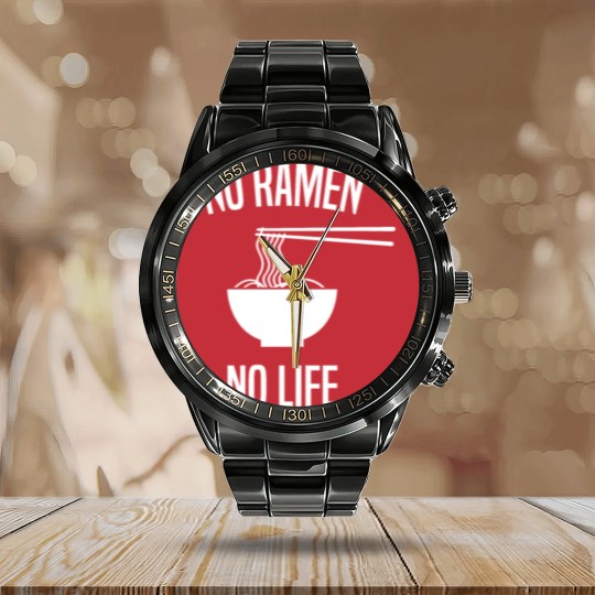 Discover No Ramen No Life Noodle Soup Japan Weeb Gift Idea Calendar Steel Band Watch