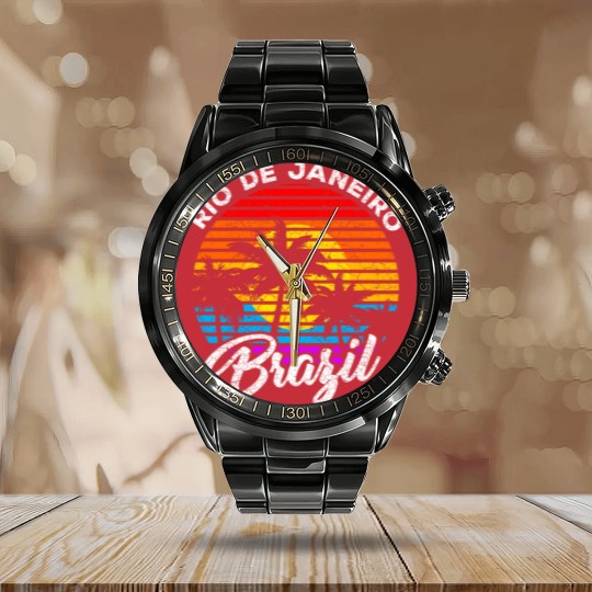 Discover Rio de Janeiro - Rio De Janeiro - Calendar Steel Band Watch