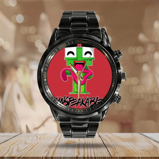 Discover Unspeakable Cartoon Art Funny Printed Painting Kids Unisex Boy Girl Calendar Steel Band Watch Gift Calendar Steel Band Watch