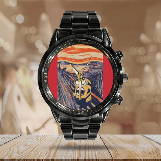 Discover the screaming minion edvard munch - Minions Parody - Calendar Steel Band Watch