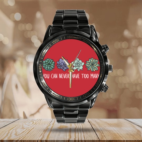 Discover You can never have too many succulents Calendar Steel Band Watch