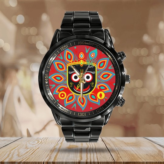 Discover Jai Jagannath hare rama hare krishna Calendar Steel Band Watch
