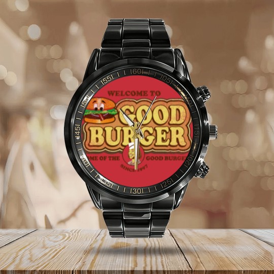 Discover Welcome to Good Burger Worn Out - Good Burger Movie - Calendar Steel Band Watch