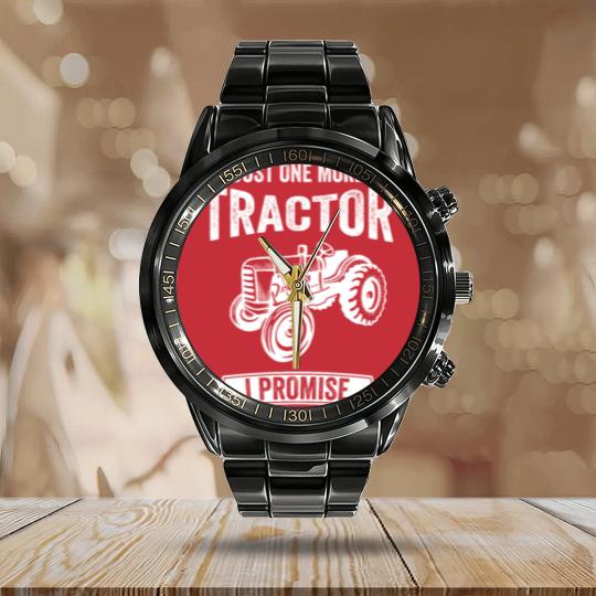 Discover Farmer Just One More Tractor I Promise Gift Calendar Steel Band Watch