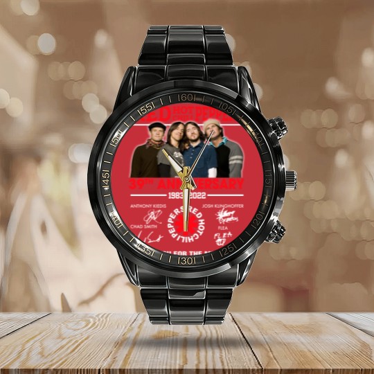 Discover Vintage Red Hot Chili Peppers By The Way Calendar Steel Band Watch, Red Hot Chili Peppers Calendar Steel Band Watch