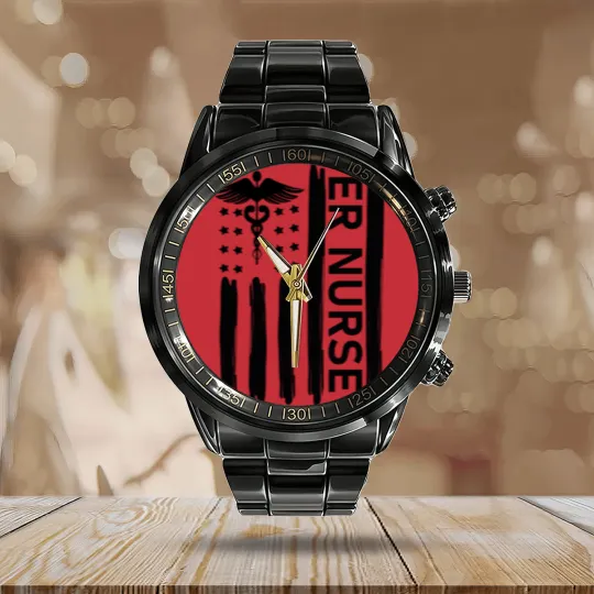 Discover ER Nurse Calendar Steel Band Watch
