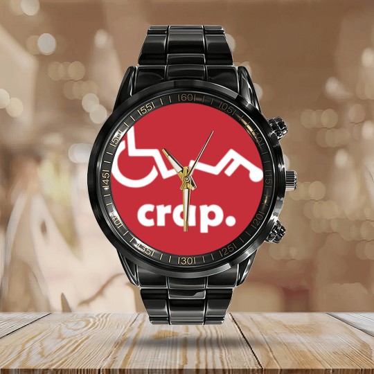 Discover Crap Handicap Calendar Steel Band Watch