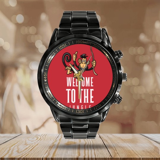 Discover Welcome to the jungle Calendar Steel Band Watch