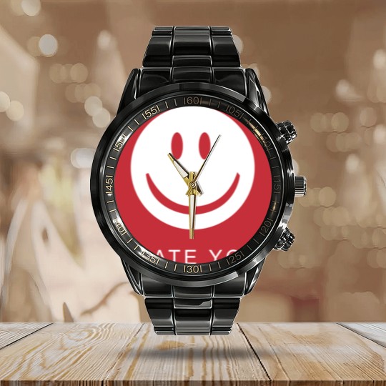 Discover I Hate You Face Gamer Hip-hop Juggalo Calendar Steel Band Watch