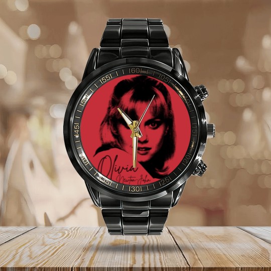 Discover Olivia Newton John Face - Olivia Newton John - Calendar Steel Band Watch