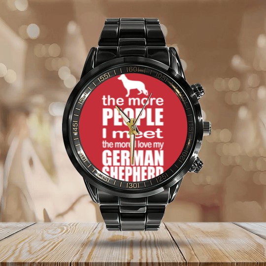 Discover German shepherd Dogs t Funky Jokes Calendar Steel Band Watch