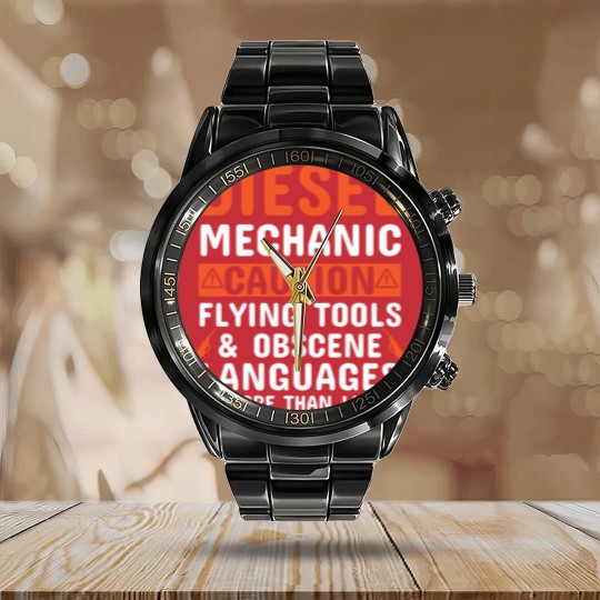 Discover Mechanic - Diesel Mechanic Calendar Steel Band Watch