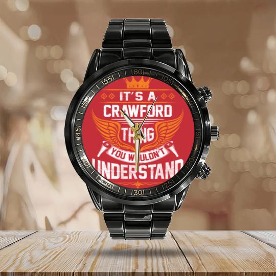 Discover Crawford Name Calendar Steel Band Watch - Crawford Thing Name You Wouldn't Understand Gift Item Calendar Steel Band Watch - Crawford - Calendar Steel Band Watch