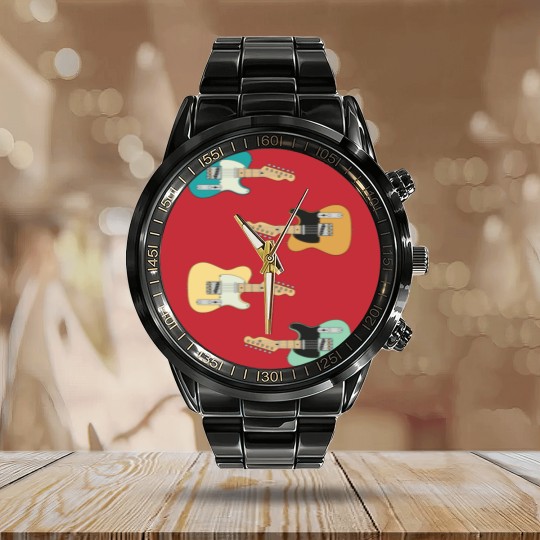 Discover Three Frets T-Style Maple Electric Guitar Pack - Guitar Sticker Pack - Calendar Steel Band Watch
