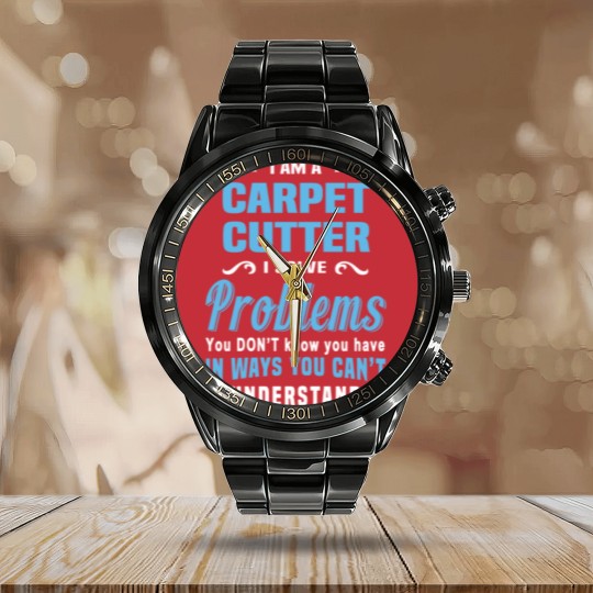 Discover Carpet Cutter Calendar Steel Band Watch