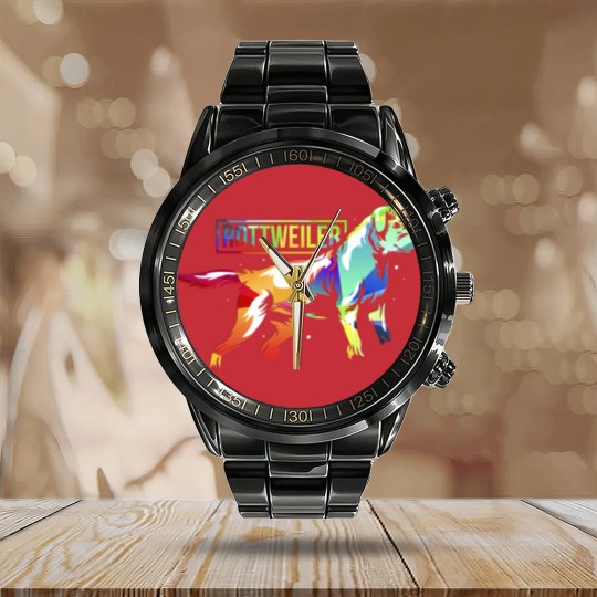 Discover Shepherd dog Rottweiler breeder Calendar Steel Band Watch