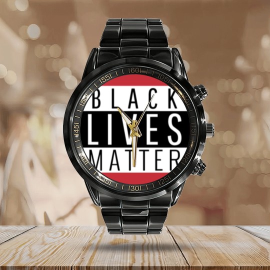Discover black lives matter mask Calendar Steel Band Watch