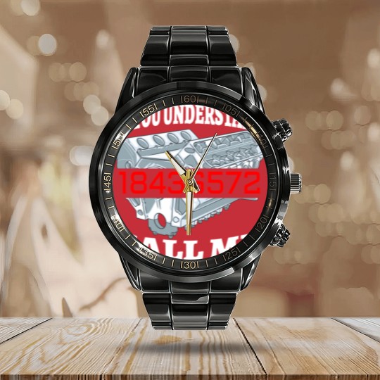 Discover Funny 18436572 Auto Mechanic V8 Muscle Car Firing Order - Funny Mechanic Gift - Calendar Steel Band Watch