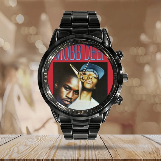 Discover MOBB DEEP 90s HIP HOP VINTAGE RETRO DESIGN - Mobb Deep 90s - Calendar Steel Band Watch