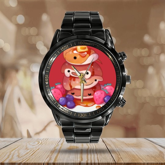 Discover Fluffy sea pancakes - Manta Ray - Calendar Steel Band Watch