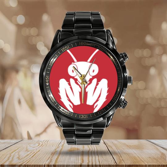Discover Praying Mantis Front Calendar Steel Band Watch