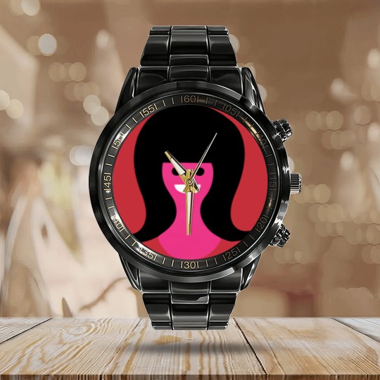 Discover That Girl logo Calendar Steel Band Watch