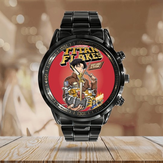 Discover Titan Flakes Shingeki no Kyojin Classic Calendar Steel Band Watch