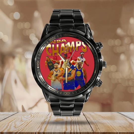 Discover Warriors 2022 Champs Bootleg Calendar Steel Band Watch PNG, Vintage 90s Bootleg Calendar Steel Band Watch Design
