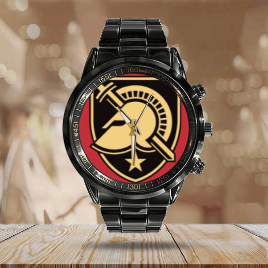 Discover Army Black Knights Logo Classic Calendar Steel Band Watch
