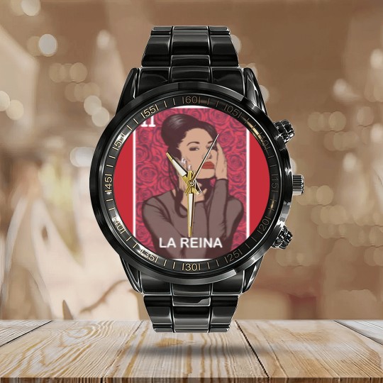 Discover Selena Quintanilla Vintage La Cantante - Mexican Lottery Female Singer Musician Unisex Classic Calendar Steel Band Watch