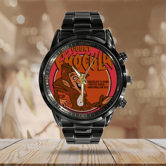 Discover Vintage Count Chocula - Cereal - Calendar Steel Band Watch