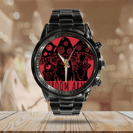 Discover Car Decal BLACK-01 Calendar Steel Band Watch