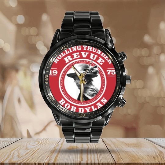 Discover Bob Dylan Revue Calendar Steel Band Watch