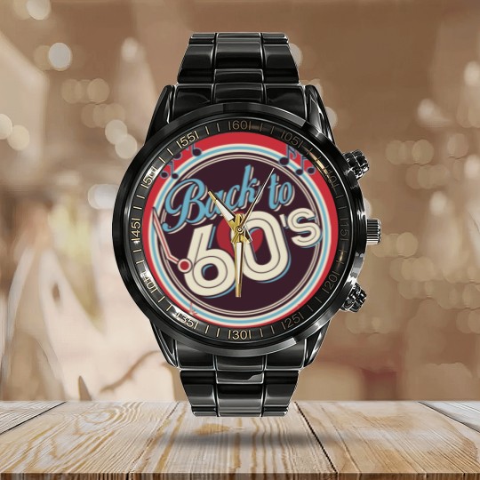 Discover Back to 60's Design - 60s Style - Calendar Steel Band Watch
