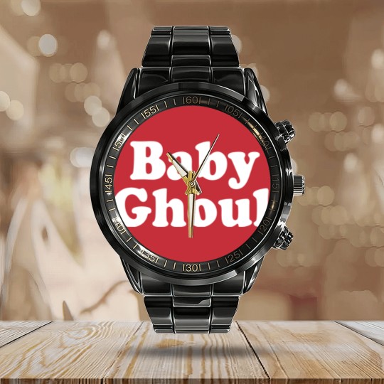 Discover Baby Ghoul - Cooper Font - Calendar Steel Band Watch