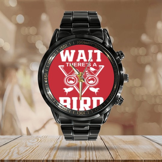 Discover Bird Watcher Hobby Calendar Steel Band Watch