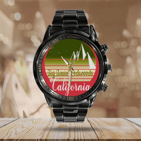Discover Big Basin Redwoods California Calendar Steel Band Watch